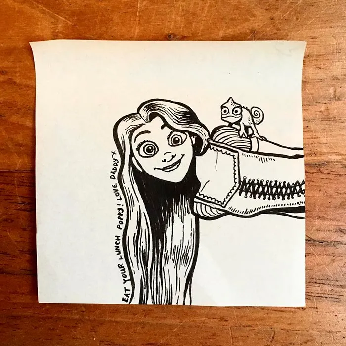 Dad Surprises His Daughter With Different Post-It Note Hidden In Her Lunch Every Day For Past 3 Years