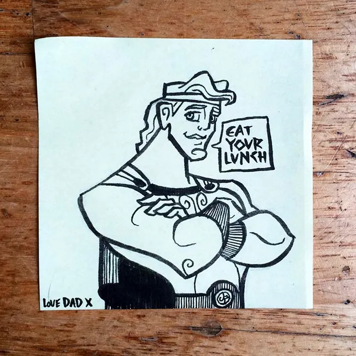 Dad Surprises His Daughter With Different Post-It Note Hidden In Her Lunch Every Day For Past 3 Years