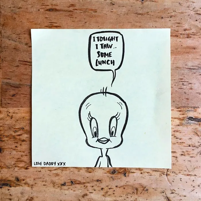 Dad Surprises His Daughter With Different Post-It Note Hidden In Her Lunch Every Day For Past 3 Years