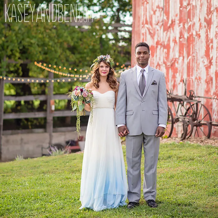 Dip Dye Wedding Dress Trend Will Make Your Big Day More Colorful