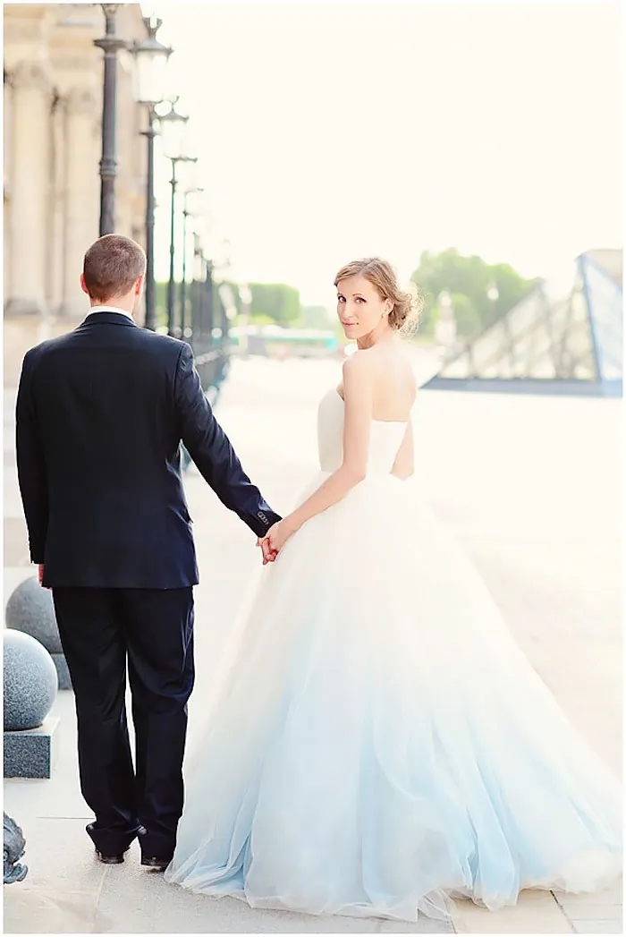 Dip Dye Wedding Dress Trend Will Make Your Big Day More Colorful
