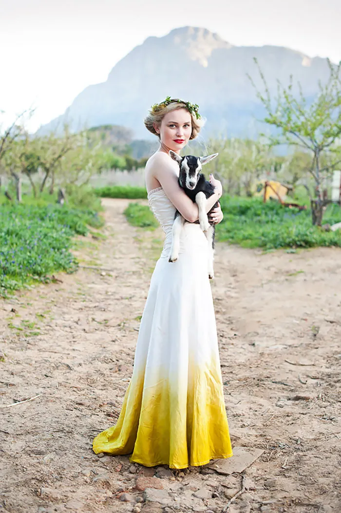 Dip Dye Wedding Dress Trend Will Make Your Big Day More Colorful