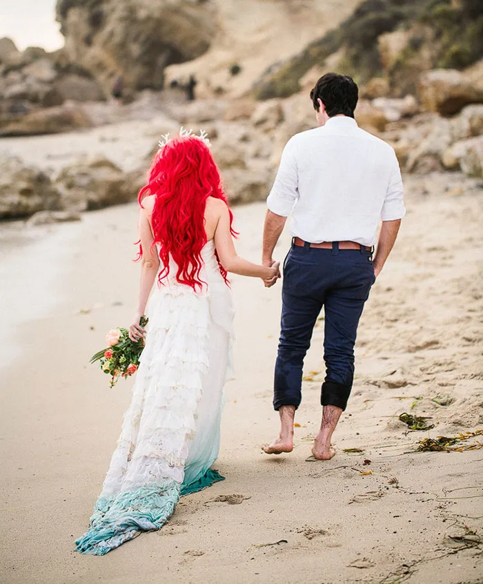 Dip Dye Wedding Dress Trend Will Make Your Big Day More Colorful