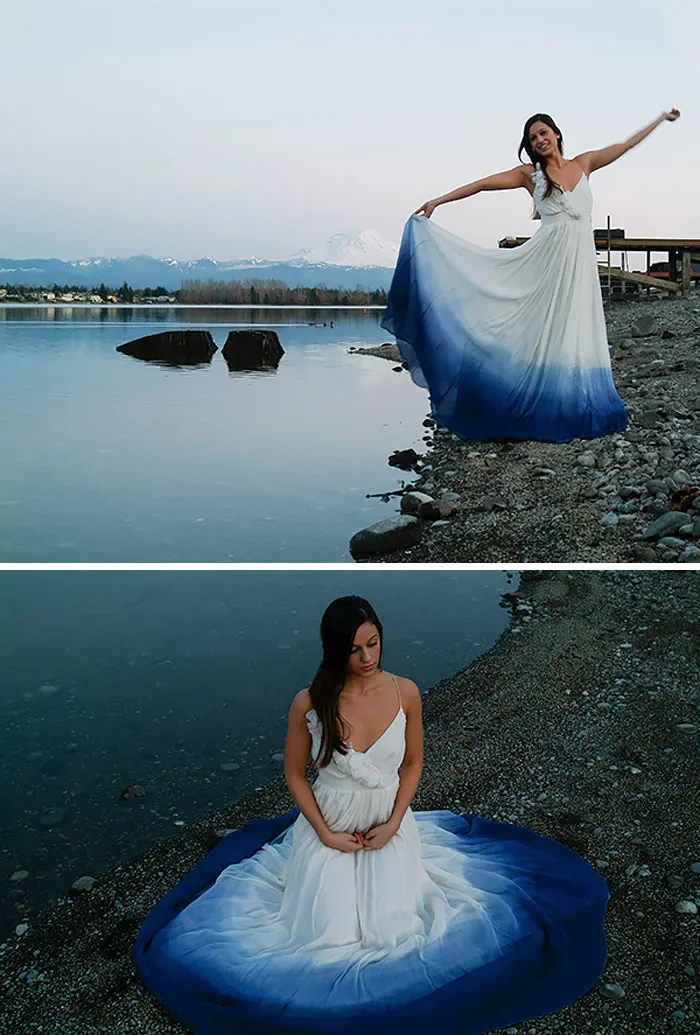 Dip Dye Wedding Dress Trend Will Make Your Big Day More Colorful