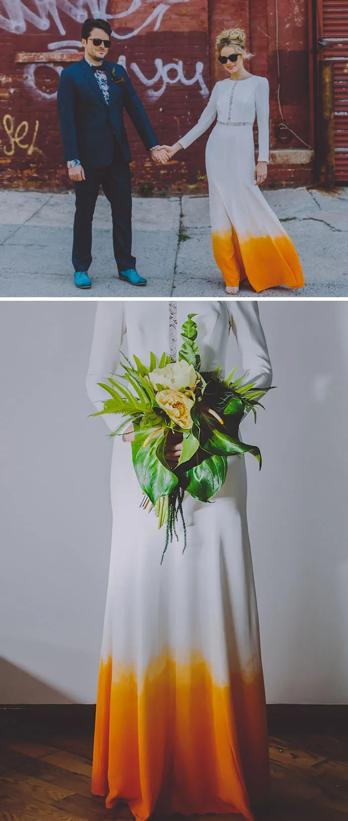 Dip Dye Wedding Dress Trend Will Make Your Big Day More Colorful