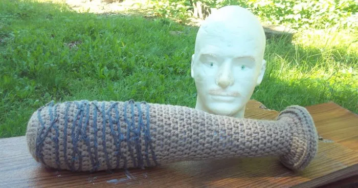 I Crocheted Lucille, Negan's Bat From The Walking Dead