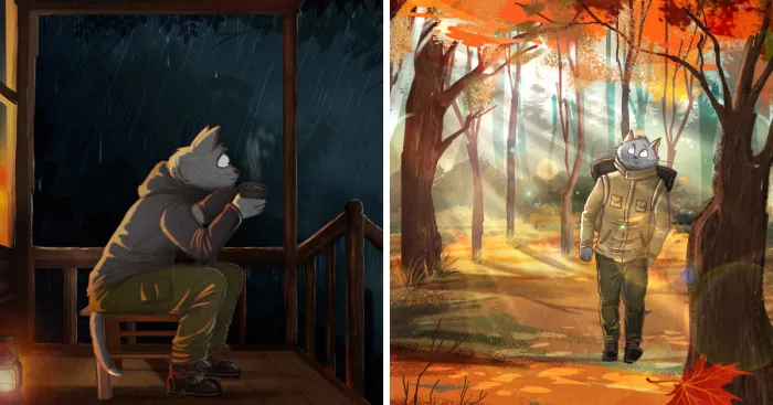 Illustrations About The Beauty Of Autumn By Bird Born