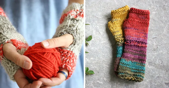 Fun And Colorful Knitted Gloves For Autumn And Winter