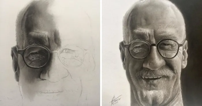 The Steps It Took To Make My Realistic Self-Portrait In 30 Hours