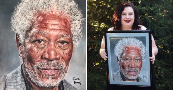 I Created Colored Pencil Portrait Of Morgan Freeman