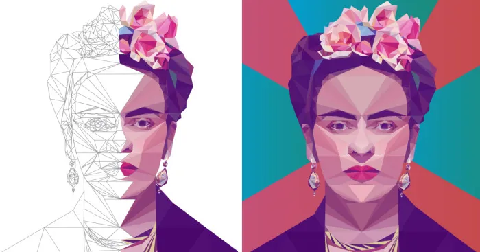 I Create Portraits Of Famous People Out Of Triangles