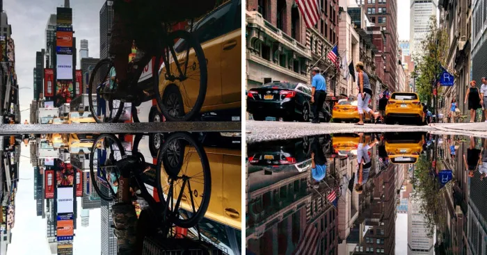 The Parallel Worlds Of Puddles In New York City