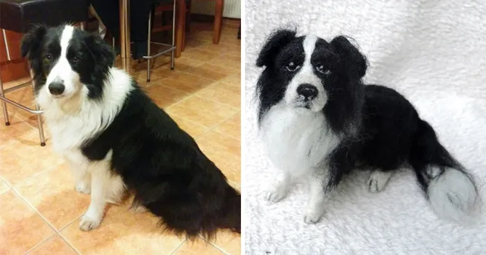 I Create Lifelike Miniature Needle Felted Sculptures Of Dogs