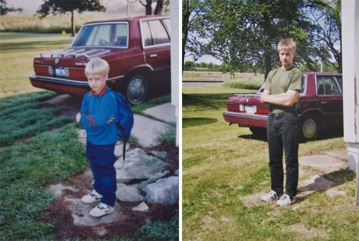 Picture Of Me On My First Day Of Kindergarten And Last Day Of High School