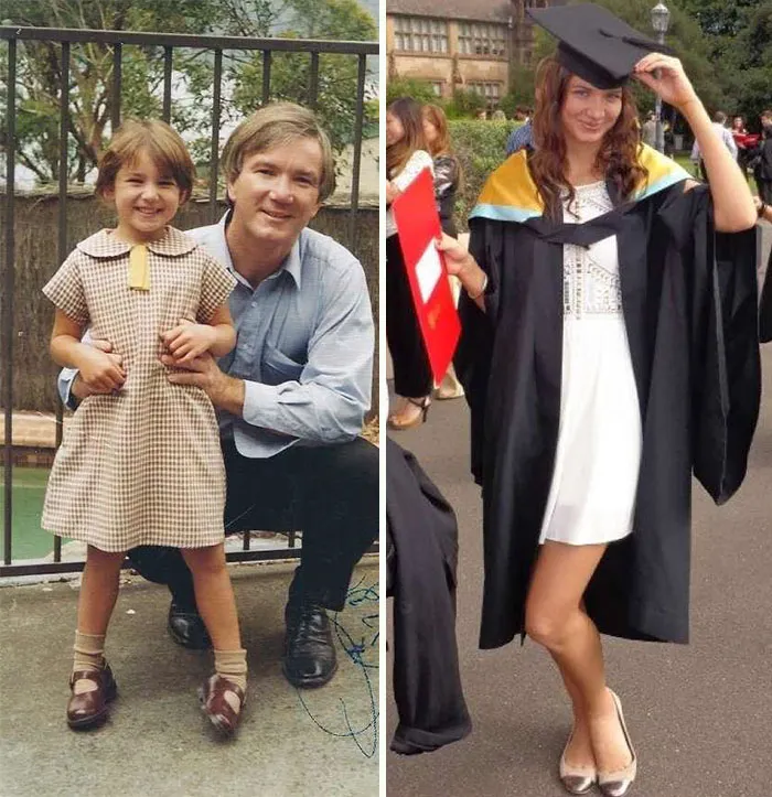 First Day Of School Vs Uni Graduation