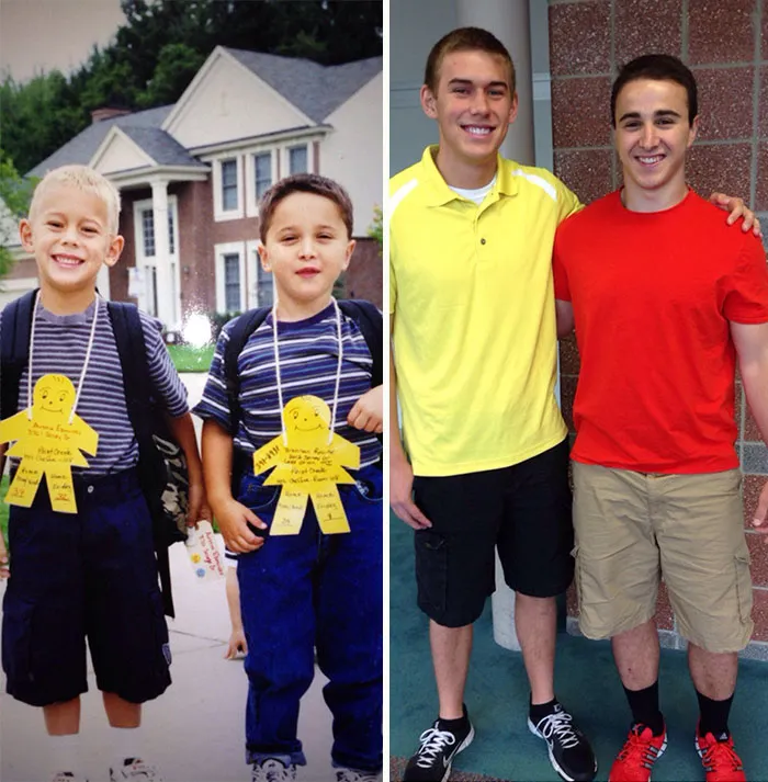 A First And Last Day Of School Picture With One Of My Best Friends