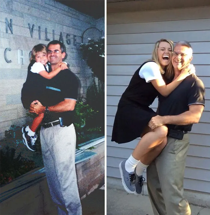 First Day Of First Grade And Last Day Of High School