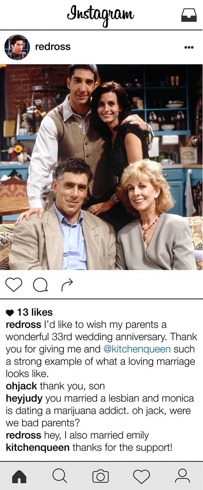 What If Ross Geller From Friends Had Instagram