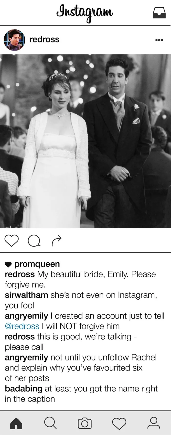 What If Ross Geller From Friends Had Instagram