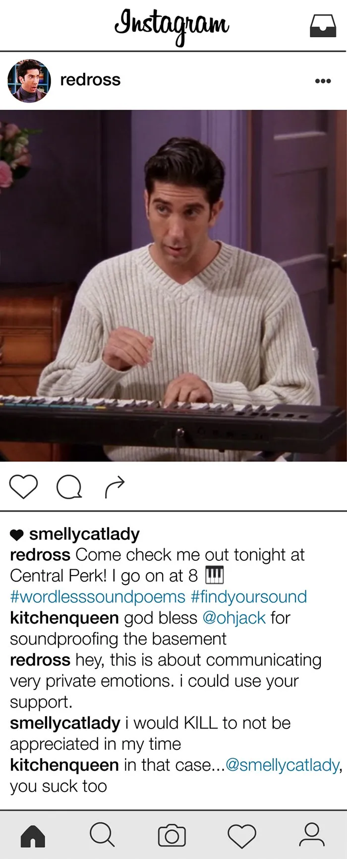 What If Ross Geller From Friends Had Instagram