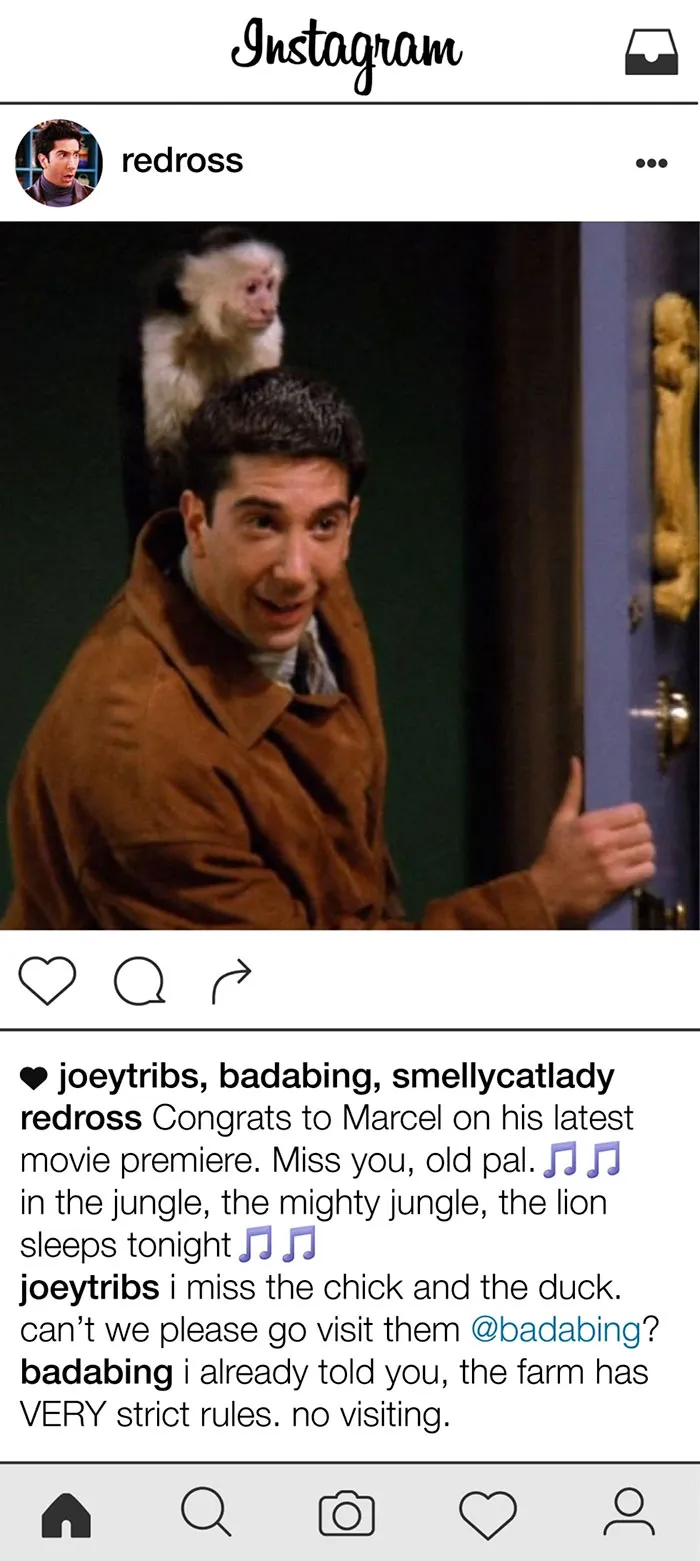 What If Ross Geller From Friends Had Instagram
