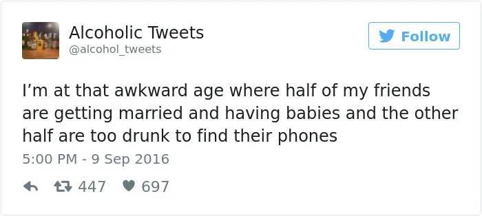 Alcohol Tweet