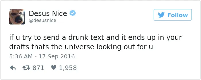 Alcohol Tweet