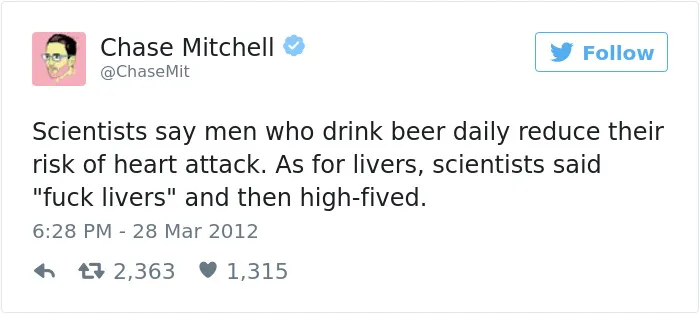 Alcohol Tweet