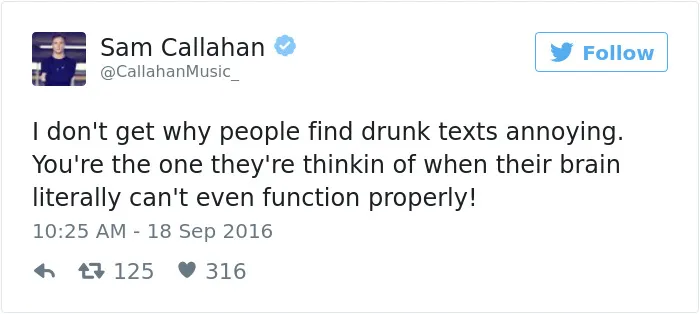 Alcohol Tweet