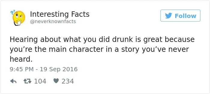 Alcohol Tweet