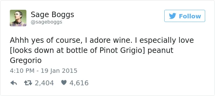 Alcohol Tweet