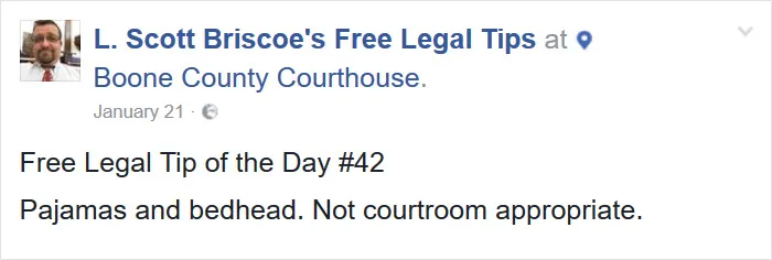 Lawyer Posts Hilarious Legal Tips Based On Things That Actually Happened During His 19 Year Practice
