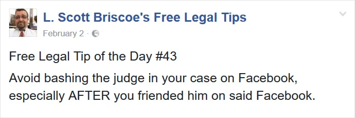 Lawyer Posts Hilarious Legal Tips Based On Things That Actually Happened During His 19 Year Practice