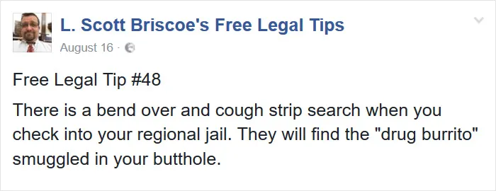 Lawyer Posts Hilarious Legal Tips Based On Things That Actually Happened During His 19 Year Practice
