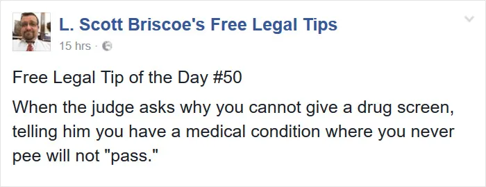 Lawyer Posts Hilarious Legal Tips Based On Things That Actually Happened During His 19 Year Practice