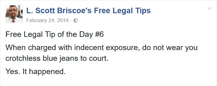 Lawyer Posts Hilarious Legal Tips Based On Things That Actually Happened During His 19 Year Practice