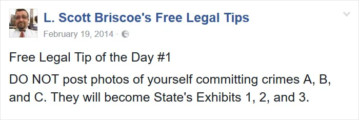 Lawyer Posts Hilarious Legal Tips Based On Things That Actually Happened During His 19 Year Practice