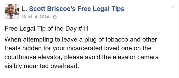 Lawyer Posts Hilarious Legal Tips Based On Things That Actually Happened During His 19 Year Practice