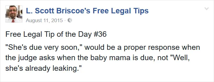 Lawyer Posts Hilarious Legal Tips Based On Things That Actually Happened During His 19 Year Practice