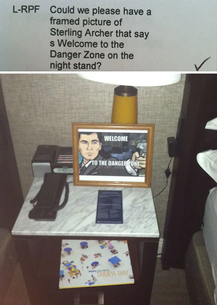 I Work At A Hotel And Got This Special Request Today