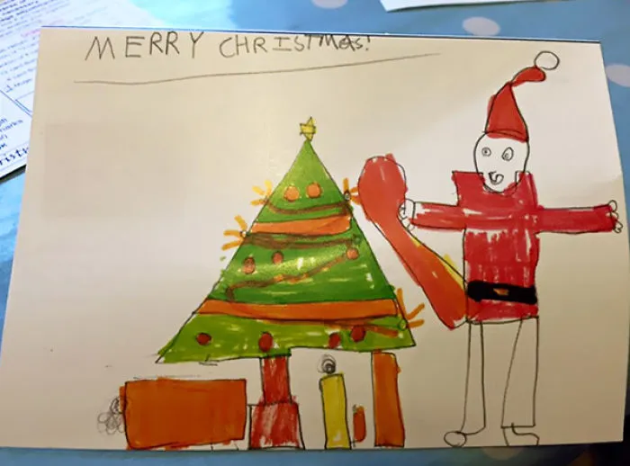 My Son's Christmas Card Design