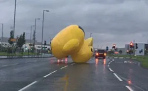 Giant Inflatable Duck Apocalypse Has Begun In Scotland (VIDEO)