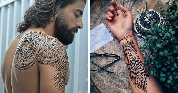 'Menna' Trend Sees Men Wearing Intricate Henna Tattoos