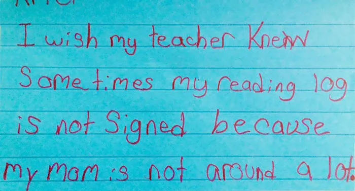 I Wish My Teacher Knew