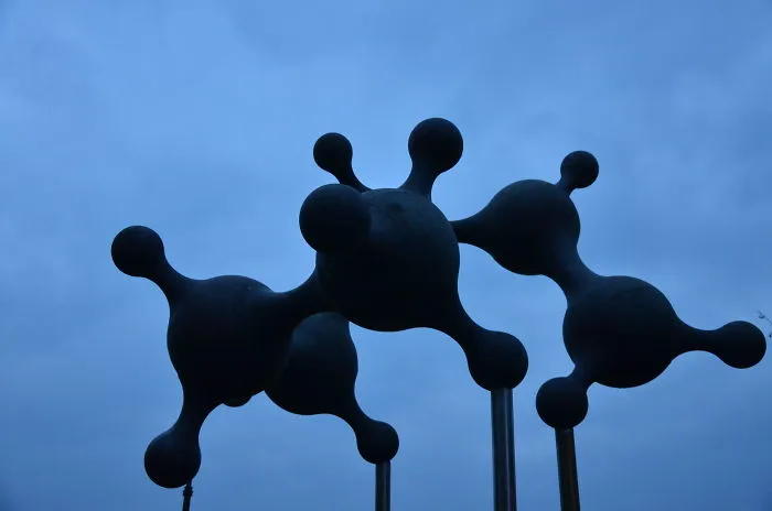 This Sculpture Is Located In Tiszaújváros, Hungary And Is Shockingly Named Molecules