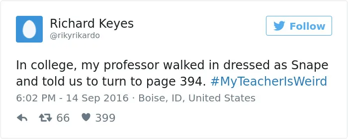 #myteacherisweird