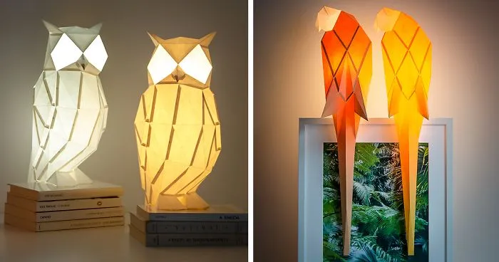 Origami-Inspired Animal Lamps That We Create From Paper