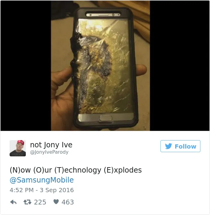 66 Of The Funniest Reactions To The Exploding Samsung Note 7