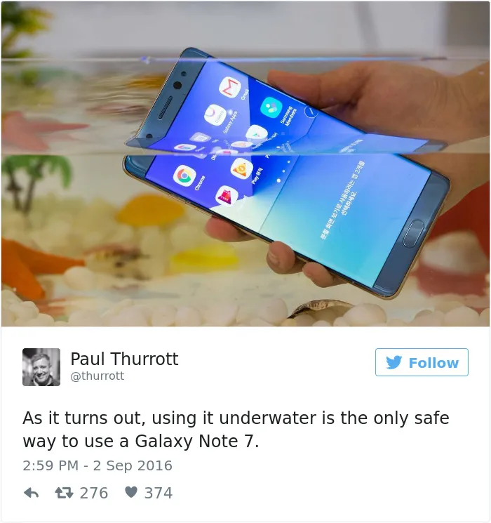 66 Of The Funniest Reactions To The Exploding Samsung Note 7
