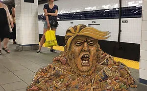 Artist Adds Monsters Next To Strangers On The Subway